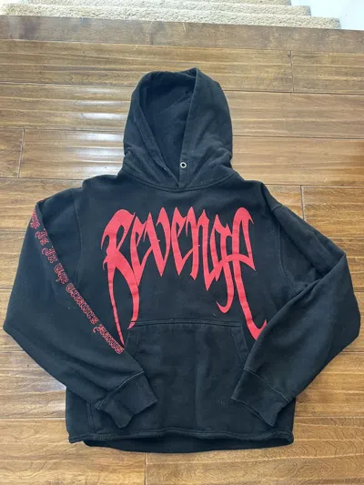 Pre-owned Revenge Skull Hoodie Used Small In Black