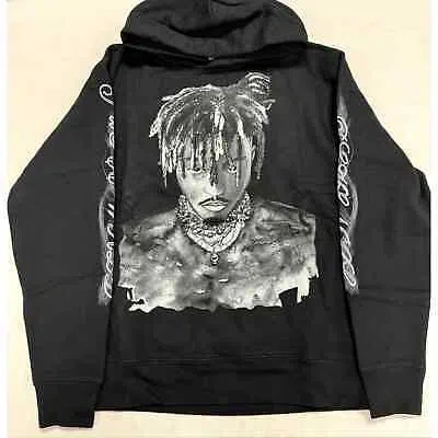 Pre-owned Revenge X Juice Wrld 999 Graphite Portrait Hoodie Size Large In Gray