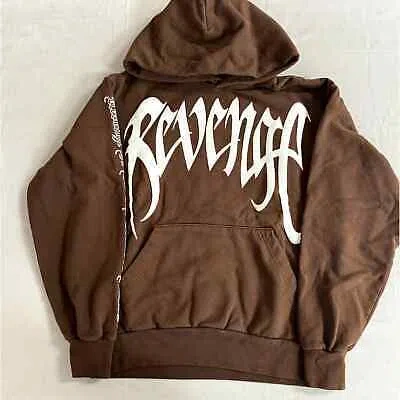 Pre-owned Revenge X Xxx Tentacion Heartbreak Vintage Brown Hoodie Size Large