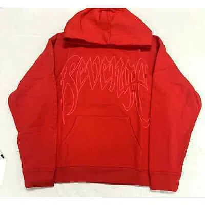 Pre-owned Revenge X Xxx Tentacion Kill Outline Red Logo Hoodie Size Large
