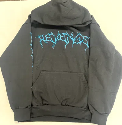 Pre-owned Revenge X Xxx Tentacion Lightning Anarchy Logo Hoodie Black/blue Size Small