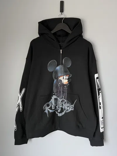 Pre-owned Revenge Xxxtentacion Kingdom Zip Up Hoodie In Black
