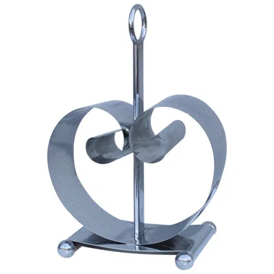 Pre-owned Revere Fred Farr For  Chrome Art-deco Magazine Holder In Gray