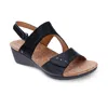 Revere Grenada Sandal - Medium Width In Black In Black