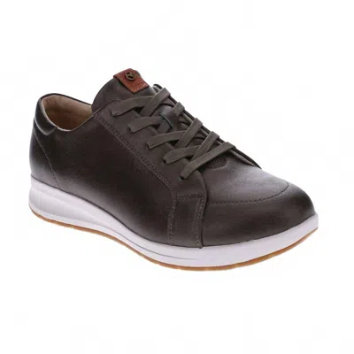 Revere Women's Athens Lace-up Comfort Sneaker In Khaki In Black