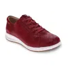 Revere Women's Athens Lace-up Comfort Sneakers In Cherry Lizard In Burgundy