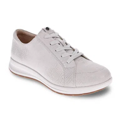 Revere Women's Athens Lace Up Sneaker In Oyster Lizard