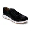 Revere Women's Athens Sneaker - Medium Width In Black Lizard In Black