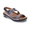 Revere Women's Barcelona Back Strap Sandal In Grey In Gray