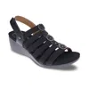 Revere Women's Bari Floral Wedge Sandal In Black French In Multi