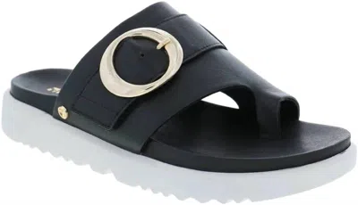 Revere Women's Biscay Toe Post Sandal In Black