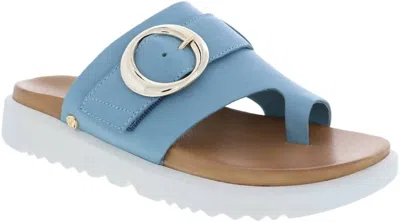 Revere Women's Biscay Toe Post Sandal In Blue In Multi