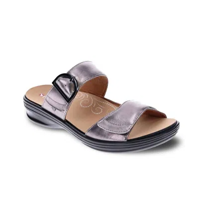 Revere Women's Calais Slide Sandals In Grey In Multi