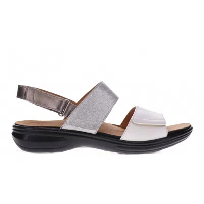 Revere Women's Como Adjustable Back-strap Sandal In Silver Fusion In Multi