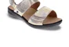 Revere Women's Como Adjustable Sandal In Metallic