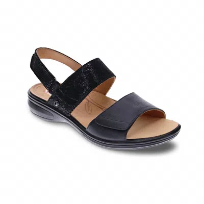 Revere Women's Como Sandal In Black Lizard In Multi