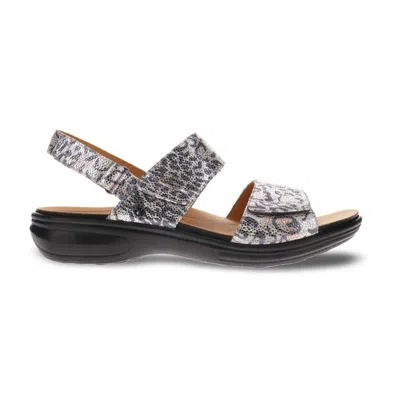 Revere Women's Como Sandal In Silver Safari In Black