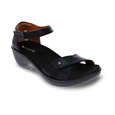 Revere Women's Dallas Wedge Sandal In Black
