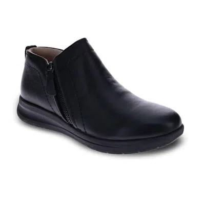 Revere Women's Dublin Leather Ankle Bootie In Black French In Multi