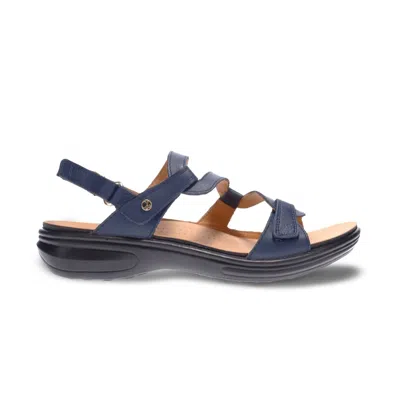 Revere Women's Emerald Back Strap Sandals In Blue French In Multi
