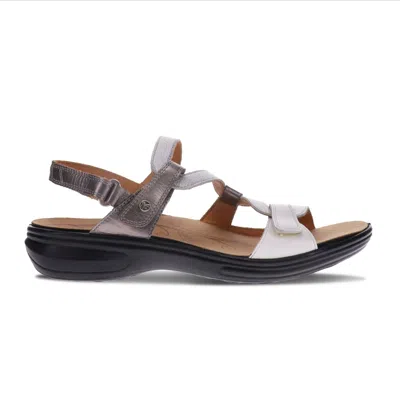 REVERE WOMEN'S EMERALD FULLY ADJUSTABLE STRAPPY SANDAL IN SILVER FUSION