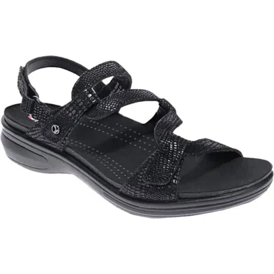Revere Women's Emerald Sandal In Black In Multi