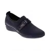Revere Women's Genoa Slip-on Shoes In Graphite/black Python In Blue