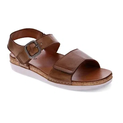 Revere Women's Georgia Back Strap Sandal In Caramel In Brown
