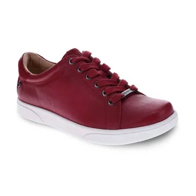 Revere Women's Limoges Casual Sneaker In Cherry French/lizard In Red
