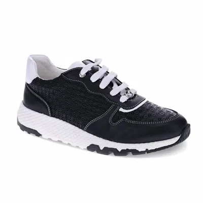 Revere Women's Los Angeles Fancy Walking Sneaker In Black