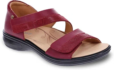 Revere Women's Mauritius Backstrap Sandal In Cherry French Lizard In Multi