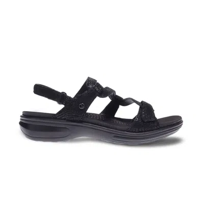 Revere Women's Miami Sandals In Black Lizard