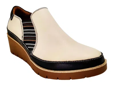 Revere Women's Mykonos Wedge Loafer In Pebble In Grey
