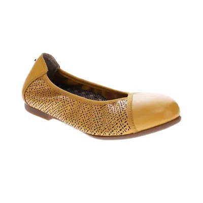 Revere Women's Nairobi Ballet Flats In Mustard French Lazer In Multi