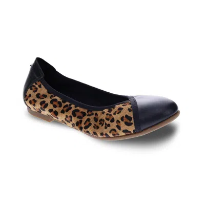 Revere Women's Nairobi Ballet Shoes In Black Leopard In Multi