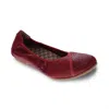 Revere Women's Nairobi Ballet Shoes In Cherry Lizard