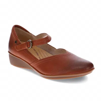 Revere Women's Narita Mary-jane Flats In Cognac In Brown