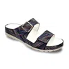 Revere Women's Palma Sandal In Black Stripe In Black