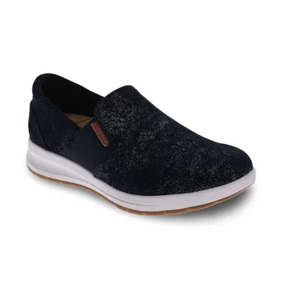 Revere Women's Panama Slip On Sneaker In Midnight In Blue
