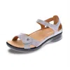 Revere Women's Portofino Leather Sandals In Gold Wash In Gray