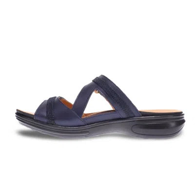 Revere Women's Rio Slide Strap Sandals In Sapphire/navy Lizard In Multi