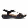 Revere Women's Santa Clara Adjustable Back-strap Sandal In Black Pebble In Black