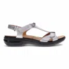 Revere Women's Santa Clara Adjustable Back-strap Sandal In Silver Pebble In Silver