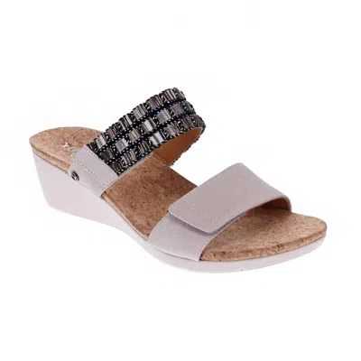 Revere Women's Sorrento Wedge Sandal In Pebble In Gray