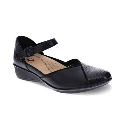 Revere Women's Surrey Mary-jane Wedge Shoes In Black