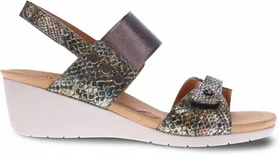 Revere Women's Tahiti Sandal In Peacock Python In Multi