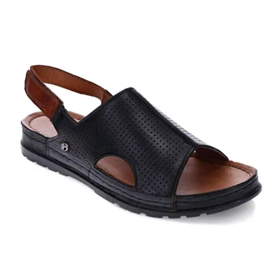 Revere Women's Tivoli Back Strap Sandal In Black/tan