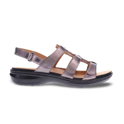 Revere Women's Toledo Gladiator Sandal In Grey Leather In Multi