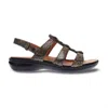 Revere Women's Toledo Gladiator Sandal In Peacock Python Leather In Animal Print