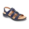 Revere Women's Toledo Sandals In Navy/blue Snake In Multi